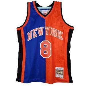 Latrell‎ Sprewell NY Knicks Mitchell & Ness NBA L Large Jersey Blue Orange NWT